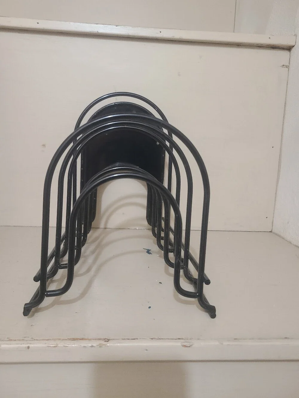 Cuisinel Pan Organizer for Cast Iron Skillets, Griddles, 5-Tier Rack, Black 12.2